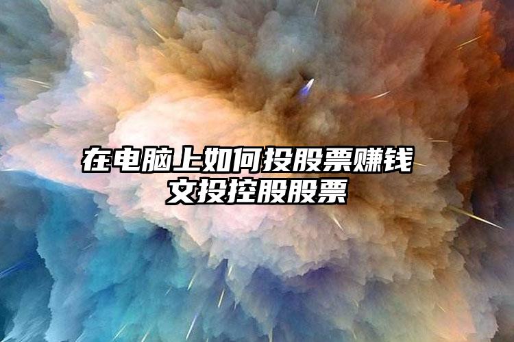 在电脑上如何投股票赚钱 文投控股股票