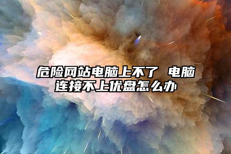 危险网站电脑上不了 电脑连接不上优盘怎么办